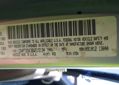 2011 Dodge Nitro Se из США, поврежденный, VIN 1D4PT2GK3BW515134